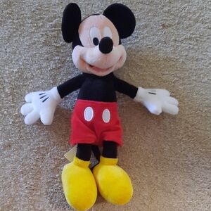 Disney Mickey Mouse Plush Toy - Black, Red, Yellow